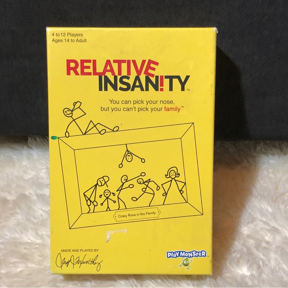 Relative Insanity Card Game Adults
